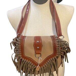 Colorina Crossbody Bag Hobo Shoulder Handbag Retro Bohemian Satchel Purse Tassel